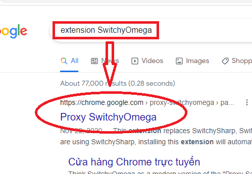Fake ip trên chrome với extension SwitchyOmega